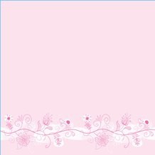 Бумага дизайнерская "Цветы и птички на розовом" 