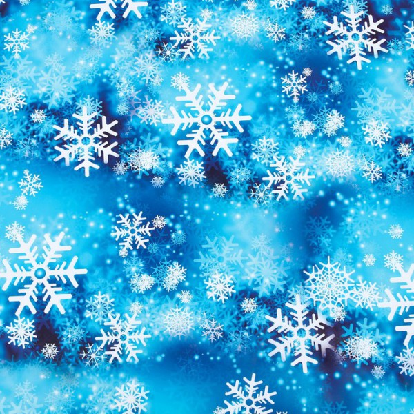 Бумага упаковочная глянцевая "Снежинки", 70 х 100 см