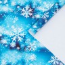 Бумага упаковочная глянцевая "Снежинки", 70 х 100 см