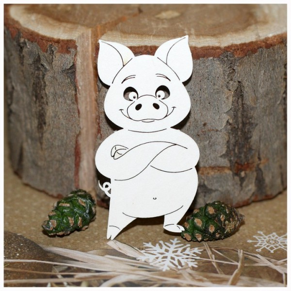 Фигура из чипборда "Хрюшка - 5" (Россия)