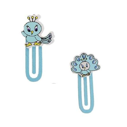 Деревянная декоративная скрепка, цвет Голубой (Россия)