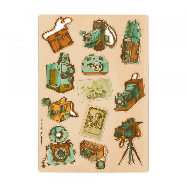 Набор элементов из цветного чипборда "Винтажное фото" (Mr. Painter, Россия)