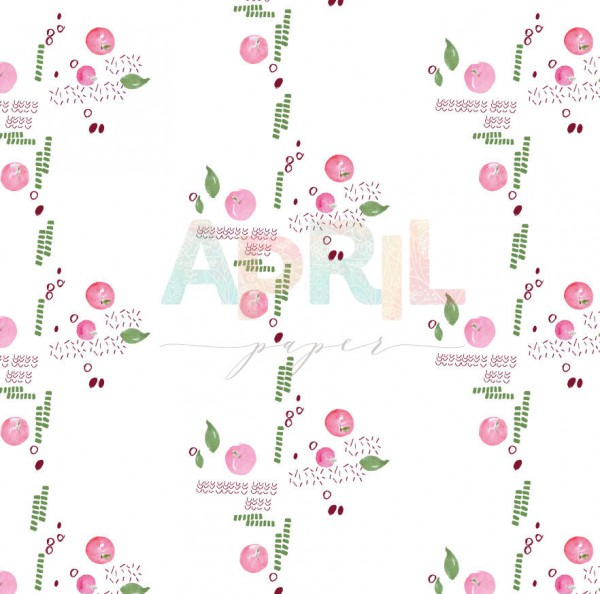 Бумага из коллекции "Осень в горошек" Яблочное настроение (April, Россия)  