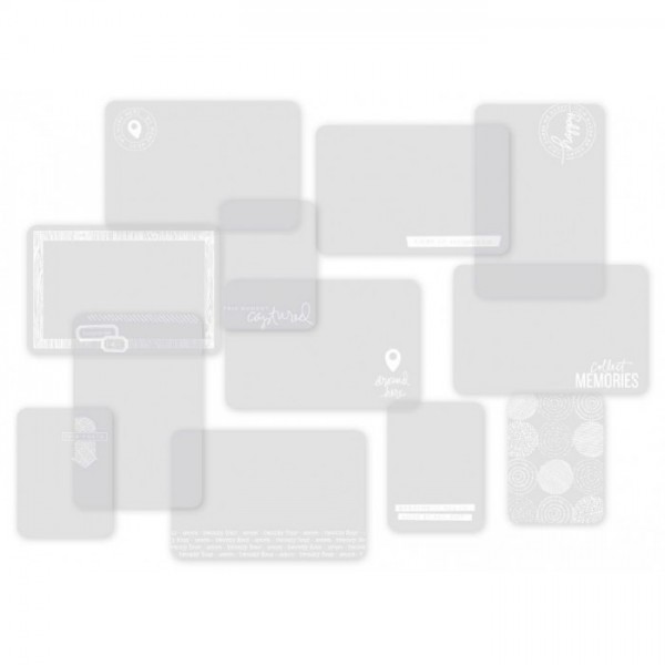 Набор прозрачных карточек (оверлеев) для Project Life Currently, 12 шт.