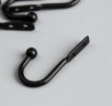Крючок металлический с шариком 4,9*2,5 см, цвет Черный, 1 шт.