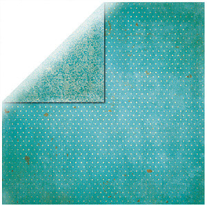 Бумага из коллекции "Doubledot" Vintage, Бирюзовый (Bo Bunny)