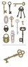 Ножи для вырубки "Ключи и замочные скважины", 12 штук (Docrafts)  