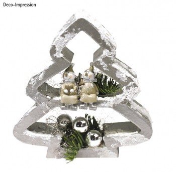 Ель из папье-маше для декорирования, с полочкой, 16*15,5*5 см (Rayher)