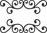 Фигурка из чипборда "Завиток1 большой", 2 штуки, коллекция "Орнамент" (By Mama Yaga, Россия)