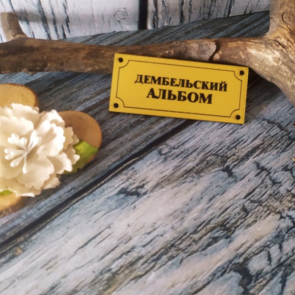 Суперхит! Шильдик пластиковый "Дембельский альбом" (табличка) из коллекции Дембельский альбом 
