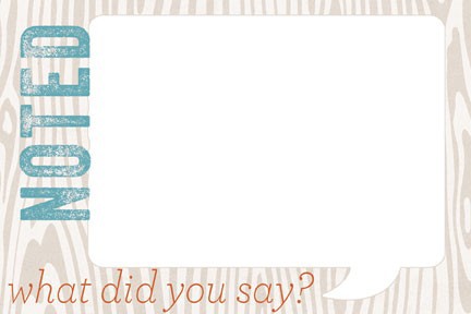 Карточка "Noted" (Что ты сказал?) из коллекции Cut & Paste (MME)  