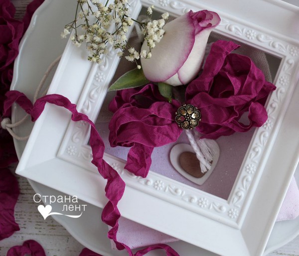 Шебби-лента, цвет Летняя роза, 3 метра (Страна лент)