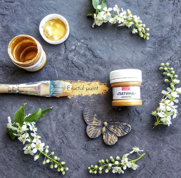 Патина-металлик "Золото", 20 мл (Fractal Paint)  