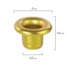 Набор люверсов, цвет Матовое золото (МИКС),  4.8мм, 10 штук