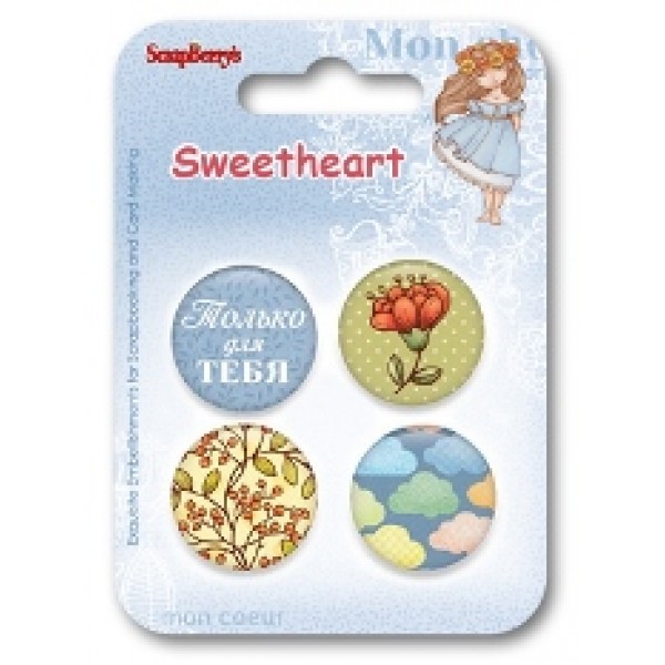 Набор фишек #1 из коллекции Мальчик и девочка, РУС.ЯЗ (Scrapberry's)