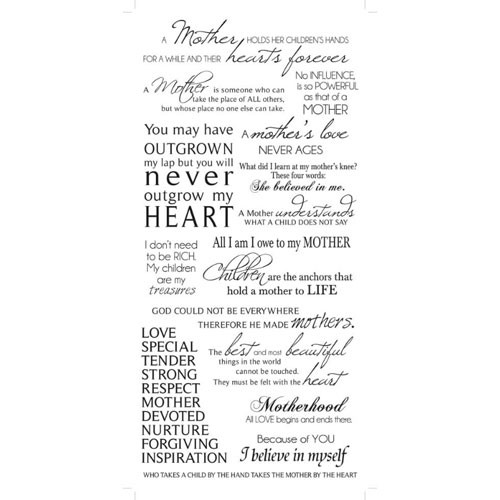 Натирки "Mother (Мамочка)", большой набор, цвет Черный (Kaisercraft)