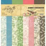Набор бумаги Patterns & Solids Paper Pad из коллекции Bird Watcher, 8 листов, 30*30 см (1/2 полного набора) (Graphic45)