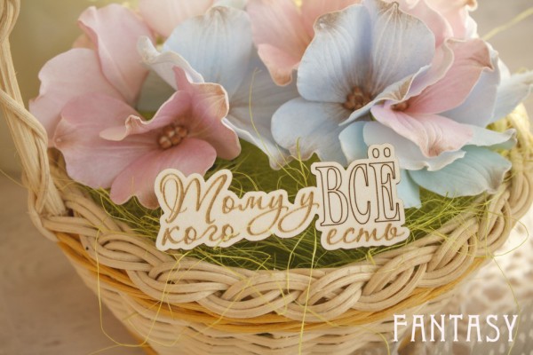 Чипборд из коллекции "Надписи" Тому, у кого все есть (Fantasy, Россия)