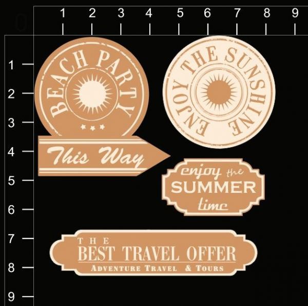 Набор чипборда "Travel" (By Mama Yaga, Россия)