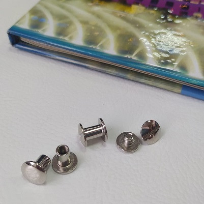 Винт переплетный с ответной частью, 0.6 см, 1 штука, цвет Серебро