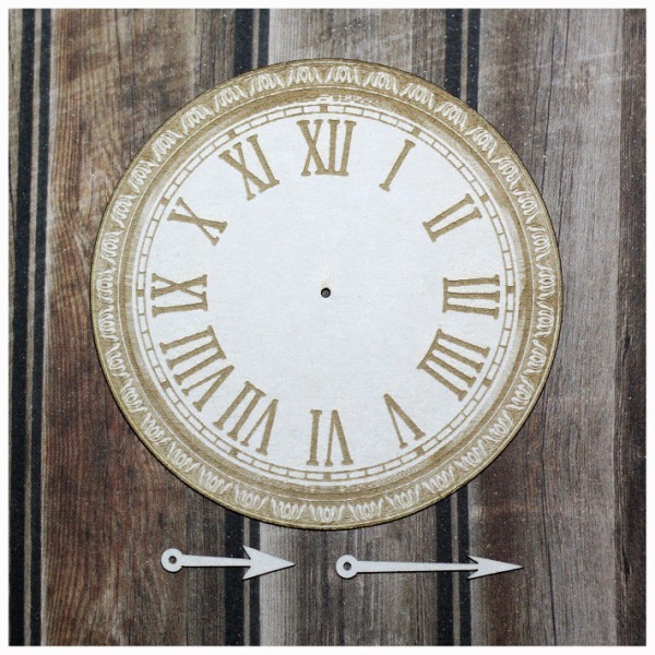 Фигура из чипборда "Часы со стрелками, римские" (гравировка), 3 элемента (Россия)