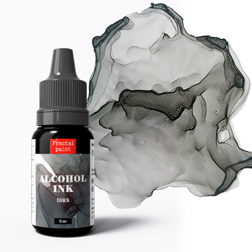 Алкогольные чернила, Черный/Белый на выбор. Концентрированные, 5 мл/15 мл (Fractal Paint)