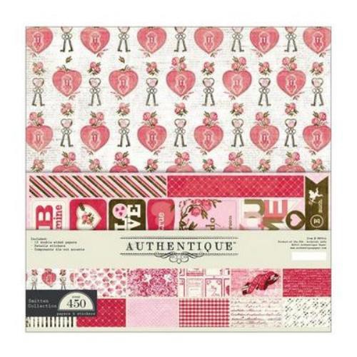 Набор бумаги и украшений из коллекции Smitten  (Authentique)