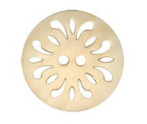 Декоративная пуговица "Ажурная", 20 мм, 1 штука, цвет Натуральный (Gamma)