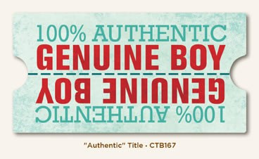 Тэг "100% Authentic Genuine Boy "  из коллекции Collectable (MME) 