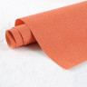 Кожзам переплетный с тиснением "конопля", под ткань, цвет Оранжевый матовый, размер по выбору (Италия)  