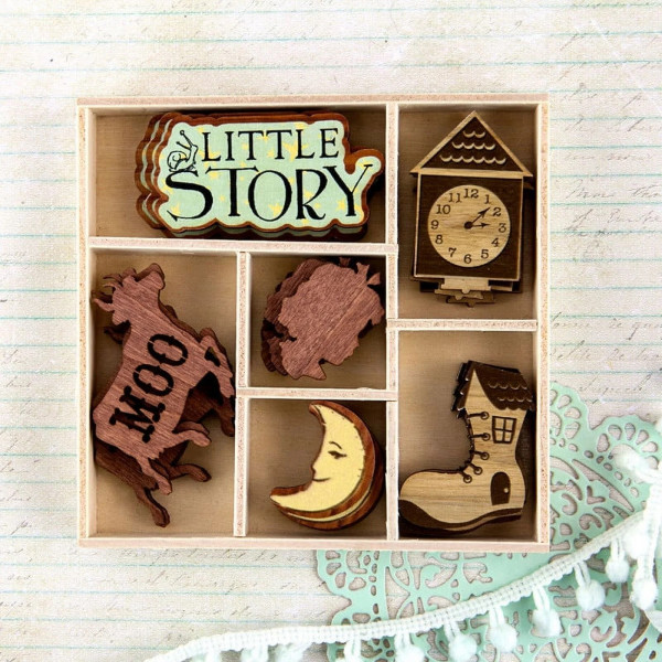 Набор деревянных мини-фигурок "Bedtime story", 24 штуки (Prima Marketing)