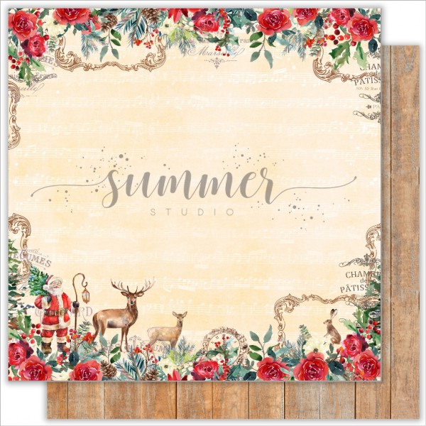 Лист бумаги из коллекции "The holiday spirit " Christmas wishes (Summer Studio, Россия)