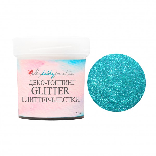 Глиттер в баночке Color Crystal Shine, 10мл, цвет Средиземное море (MyHobbyPoint, Россия)