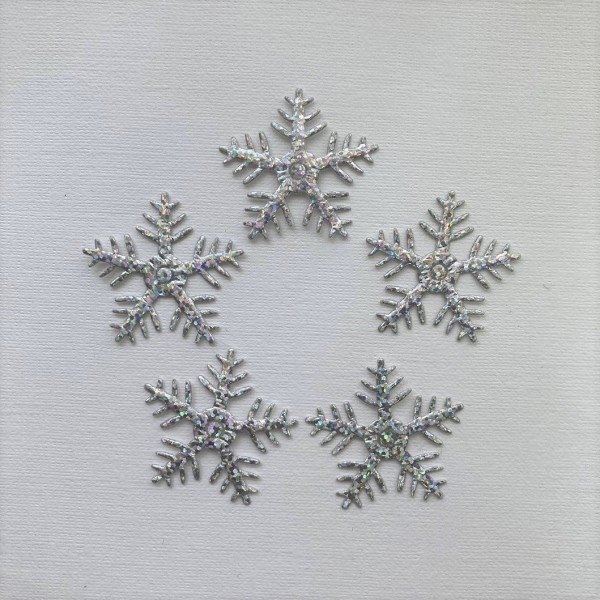 Снежинка мягкая Голографическая, большая, 1 шт.