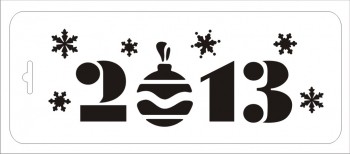 Трафарет пластиковый многоразовый 10*25 см "2013" (Event Design)