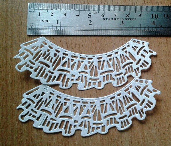 Вырубное изделие "Рюша", 2 штуки, цвет Белый