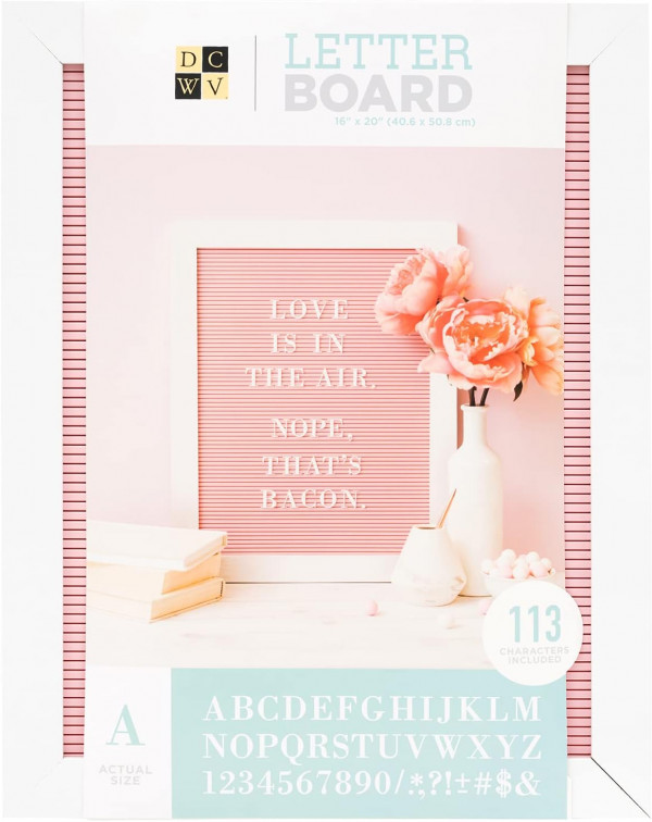 Доска-мудборд c буквами латинского алфавита, 113 элементов (DCWV)