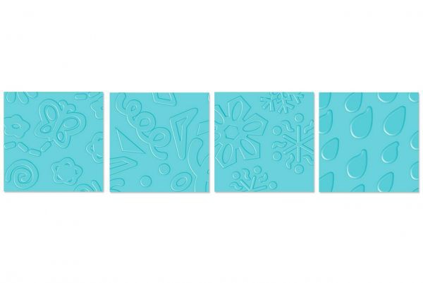 Текстурная доска, 4 дизайна "Дождь, Снег, Вечеринка, Каприз" (Fiskars) 