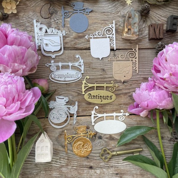 Набор ножей для вырубки "Старинные вывески" (MiMiCut, Россия)