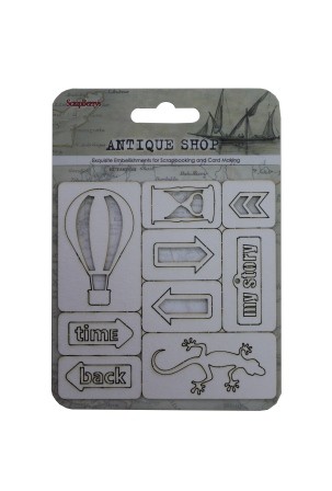 Набор вырубок из чипборда №3 из коллекции Лавка древностей (Scrapberry's)